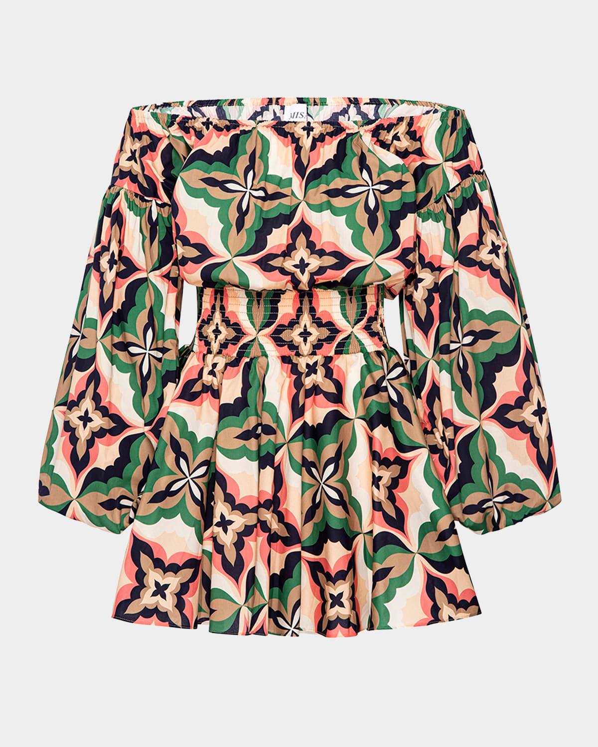 prismatic tile jordana mini dress