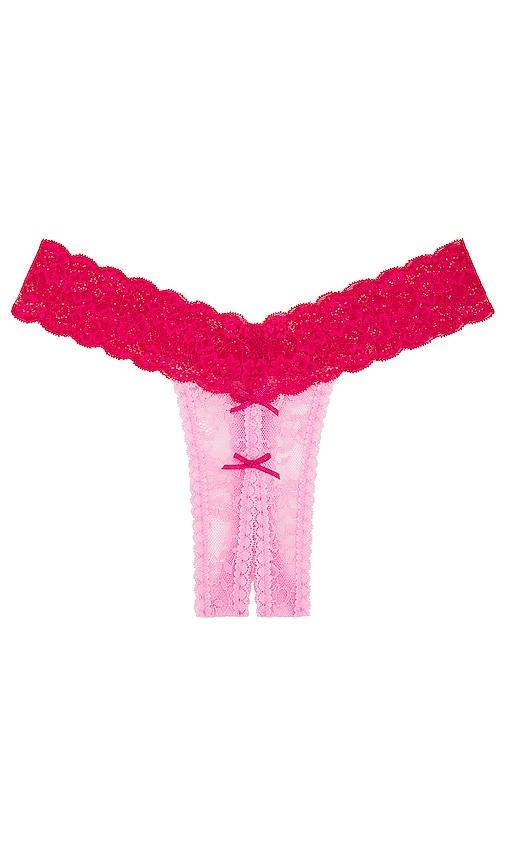 privacy please georgia ouvert thong in pink.