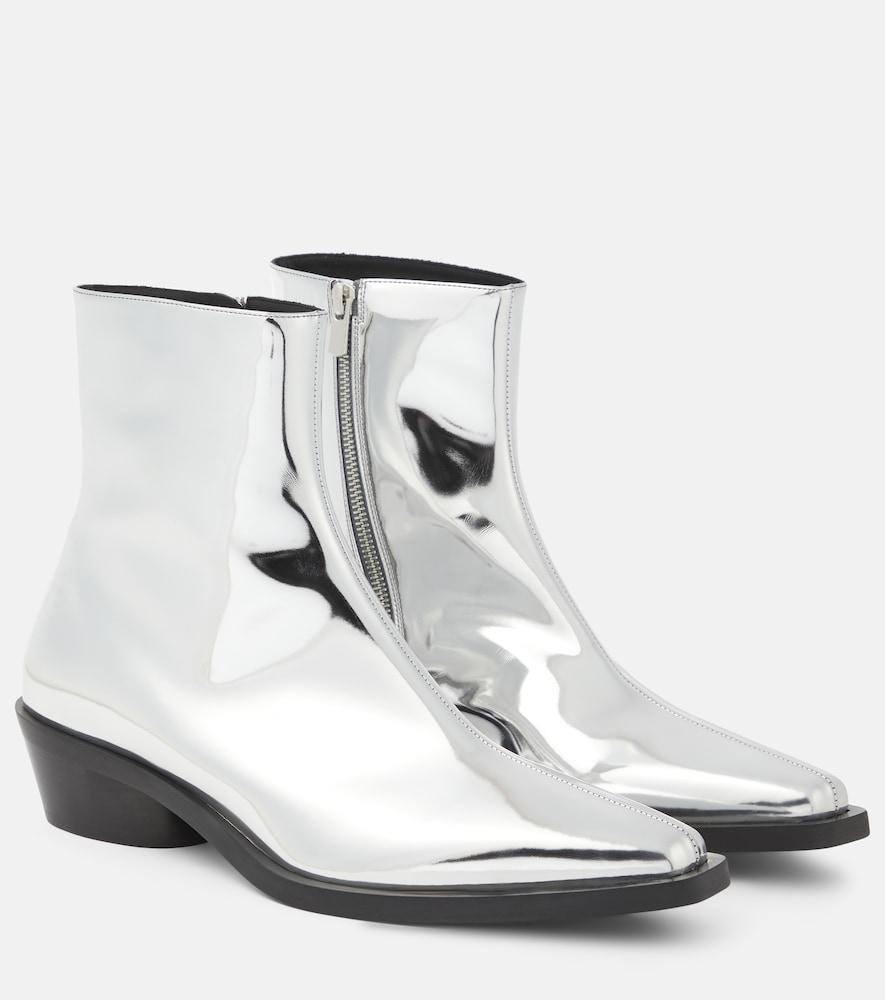 proenza schouler bronco metallic ankle boots