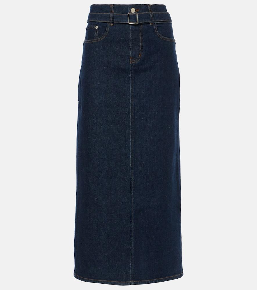 proenza schouler calder denim midi skirt