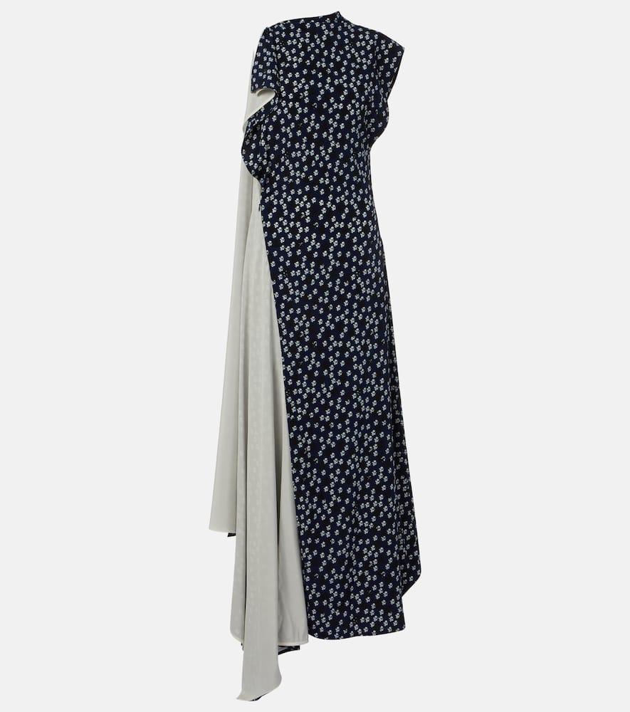 proenza schouler devyn floral draped maxi dress