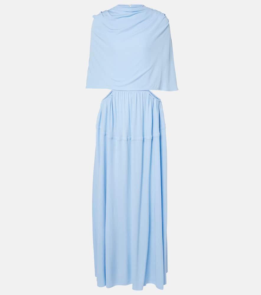 proenza schouler frankie caped jersey maxi dress