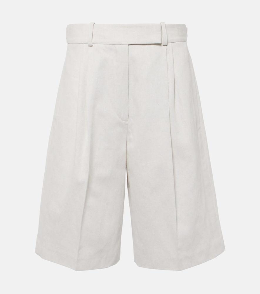 proenza schouler jenny cotton and linen bermuda shorts