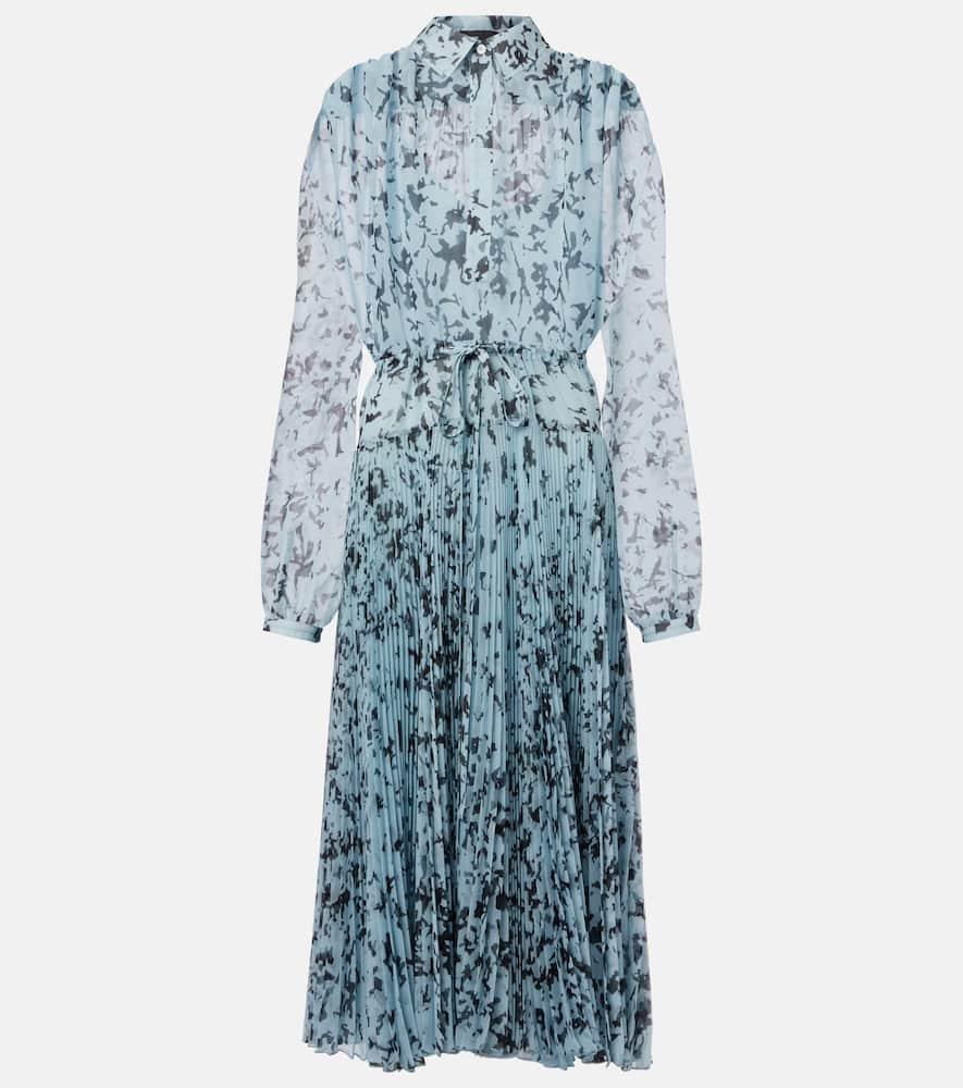 proenza schouler jones printed chiffon shirt dress