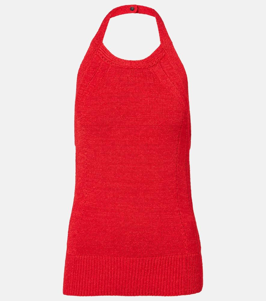 proenza schouler leona knitted halterneck top