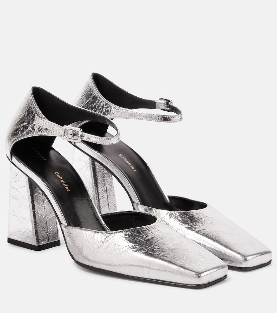 proenza schouler quad metallic leather pumps