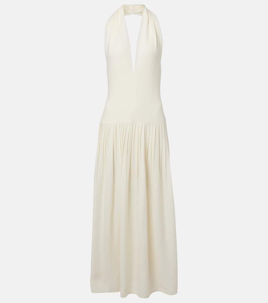 proenza schouler tala halterneck georgette maxi dress