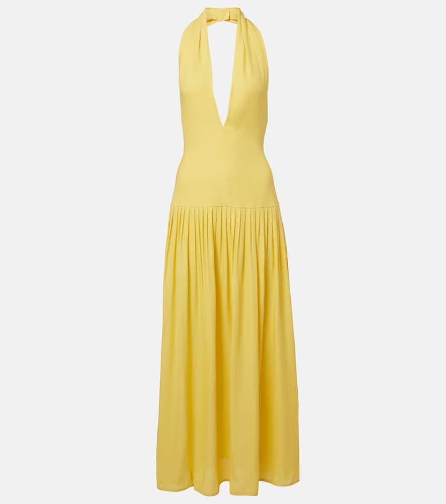 proenza schouler tala halterneck georgette maxi dress