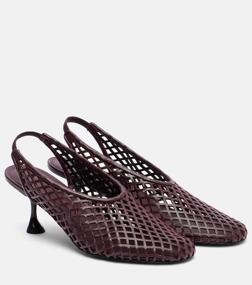 proenza schouler tee 60 perforated leather slingback pumps