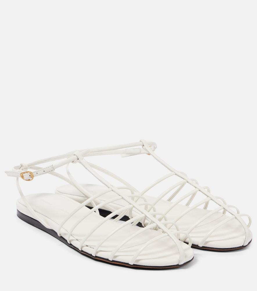 proenza schouler tee cage leather fisherman sandals