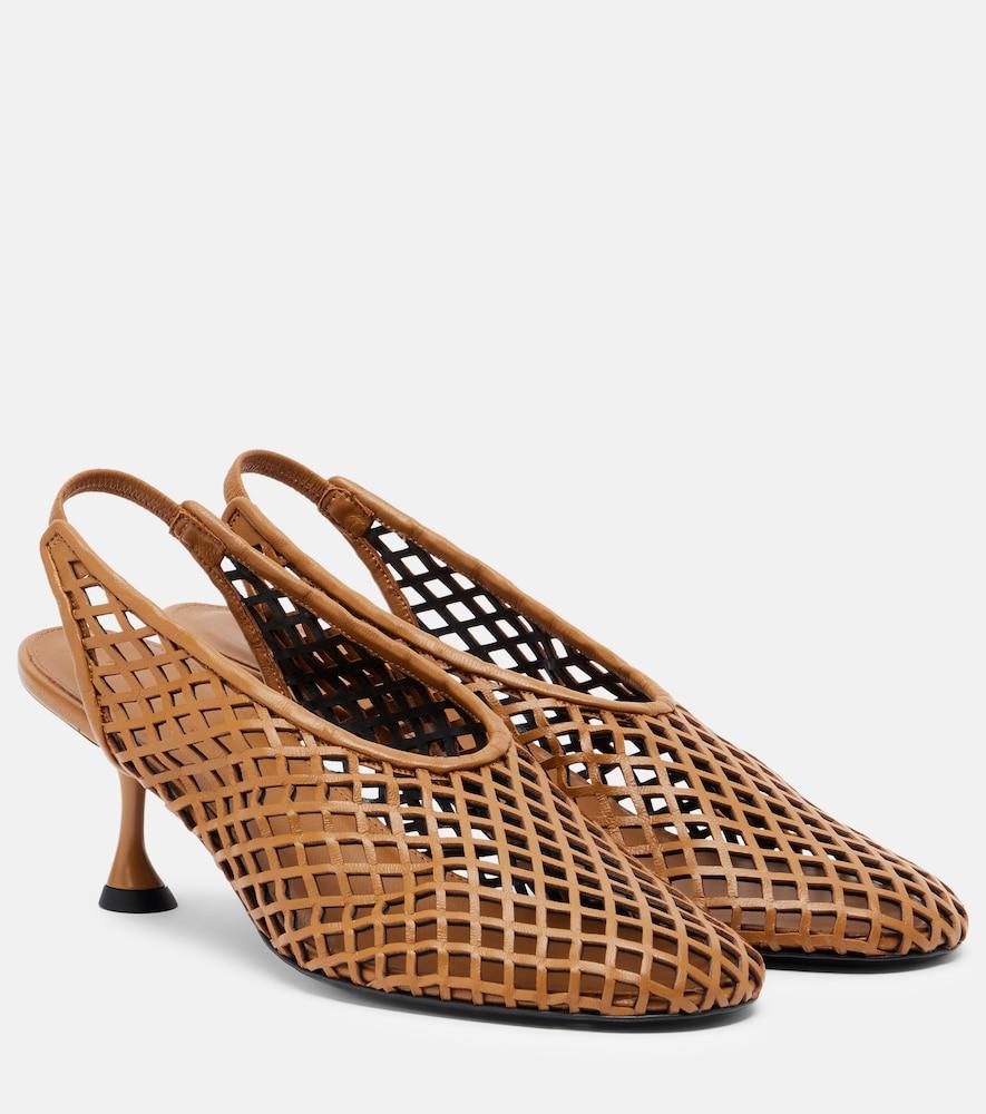 proenza schouler tee leather slingback pumps