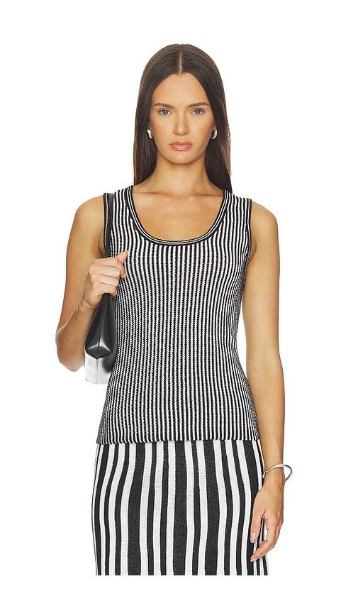 proenza schouler white label lennox top in black & white.