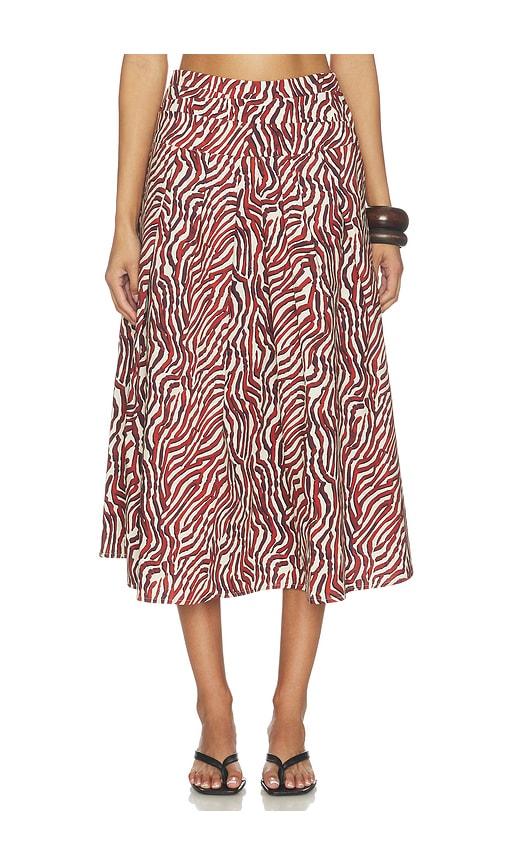 proenza schouler white label nessa skirt in rust.