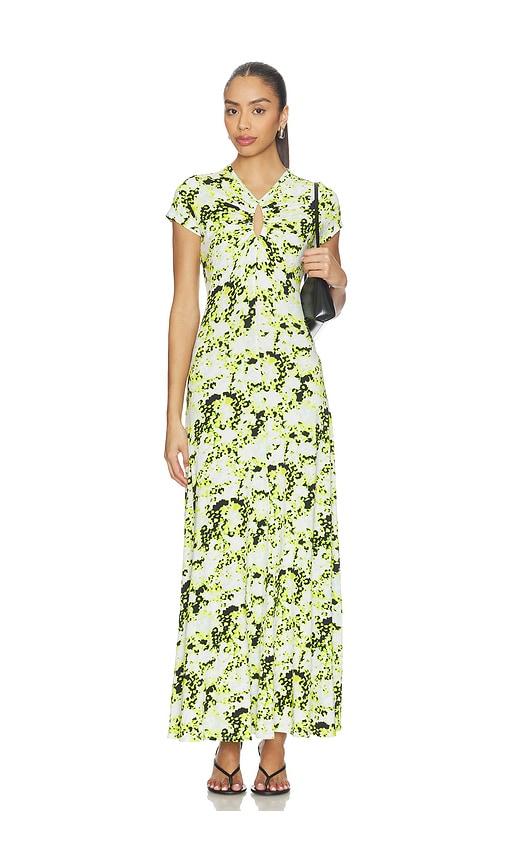 proenza schouler white label proenza schouler noelani dress in yellow,green.