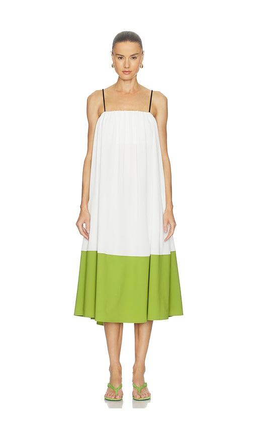 proenza schouler white label proenza schouler saria dress in white,green.