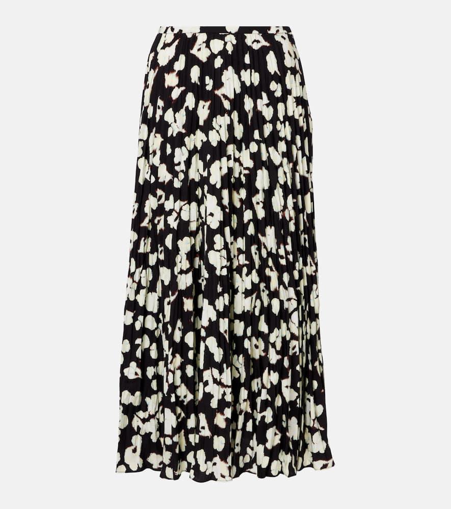 proenza schouler white label runa printed twill midi skirt