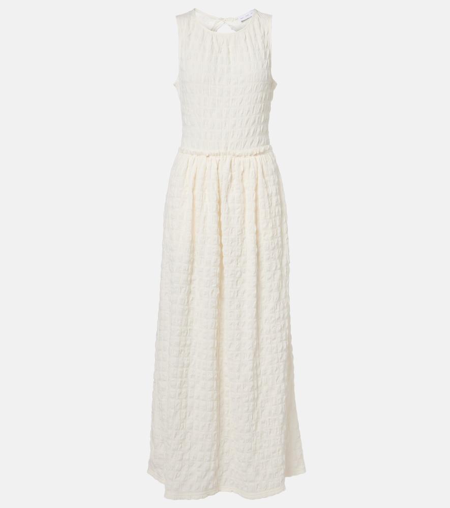 proenza schouler white label zoira shirred maxi dress