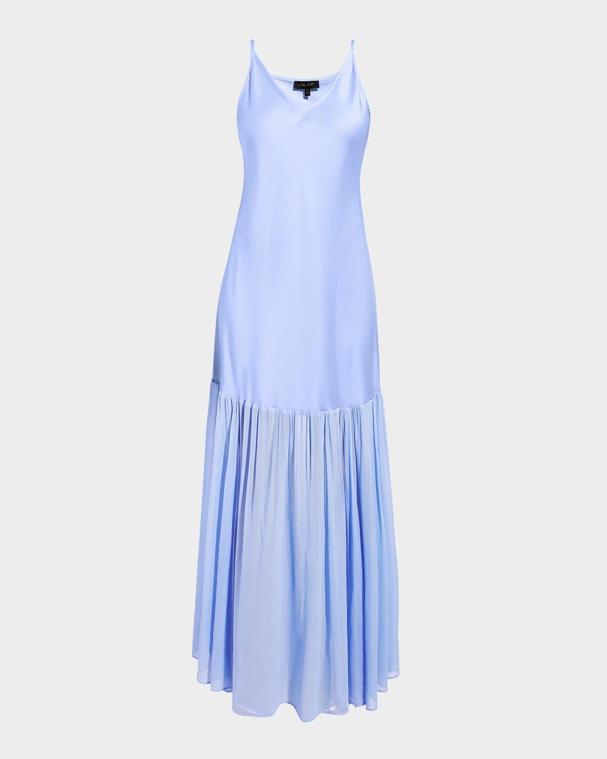 provence satin maxi dress
