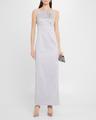pryce embellished mikado column gown