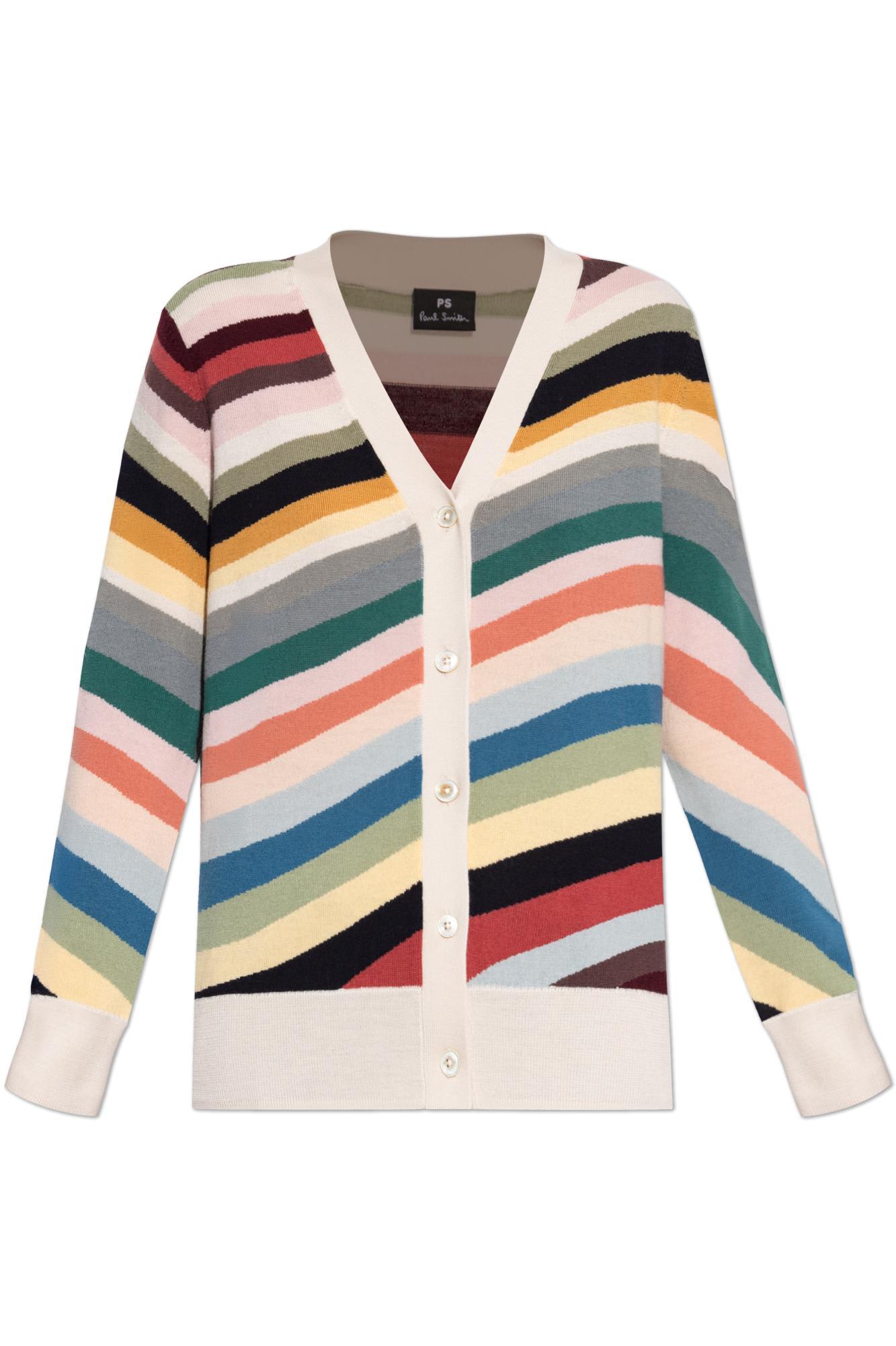 ps by paul smith ps paul smith cardigan with striped pattern