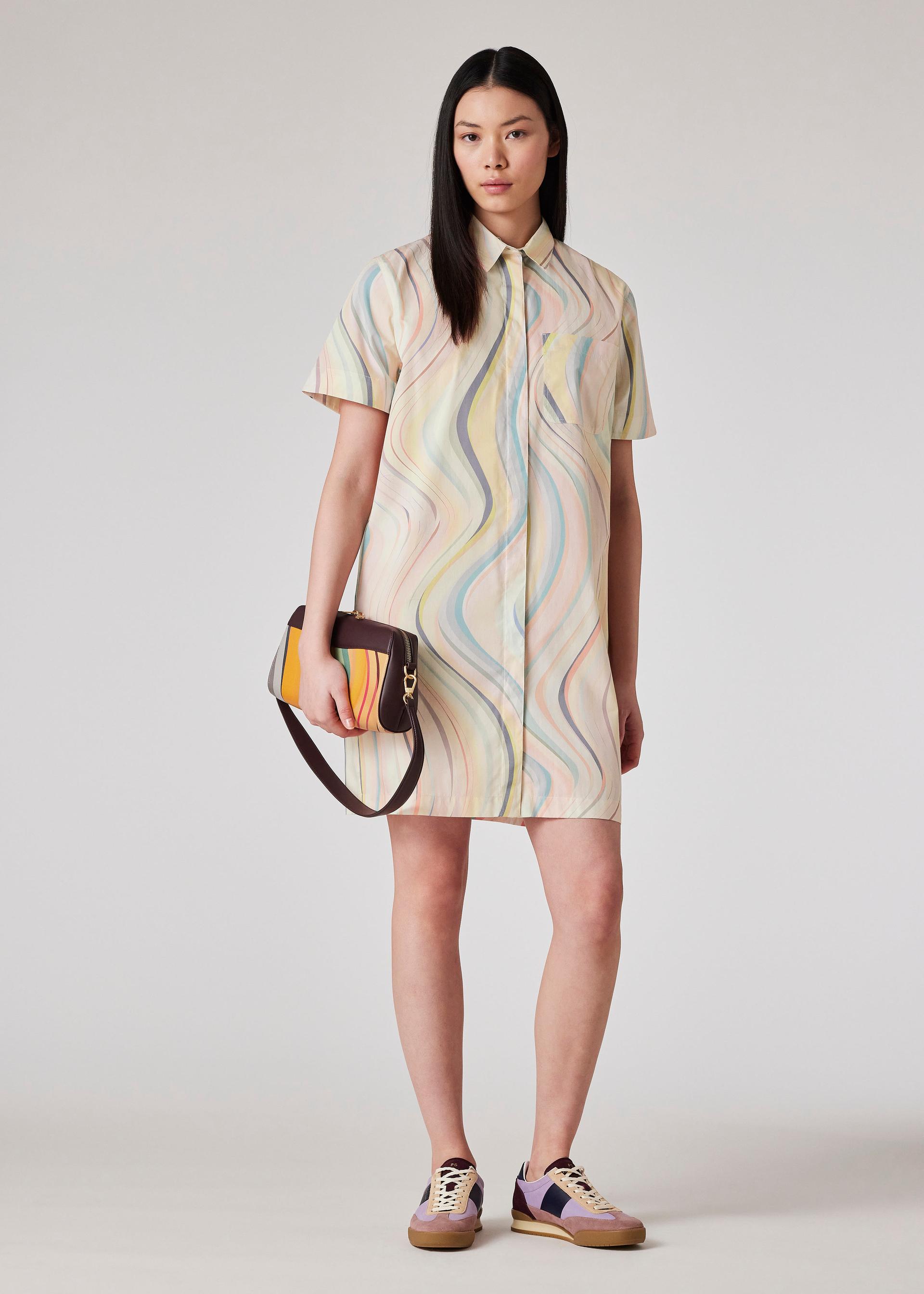 ps paul smith women's 'faded swirl' shirt dress multicolour