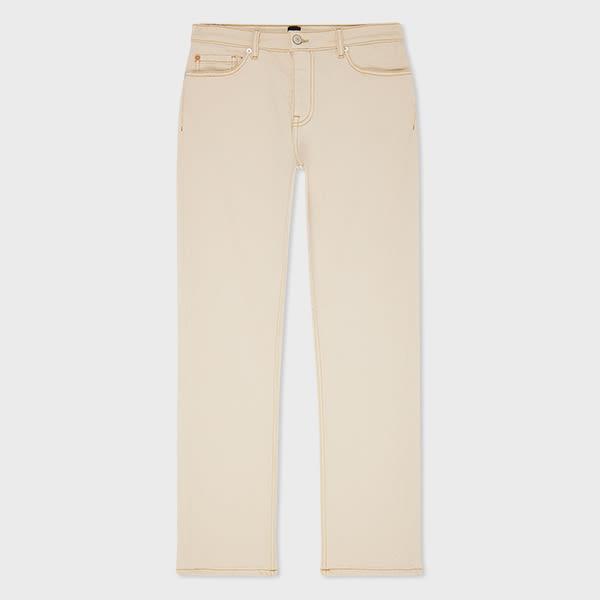 ps paul smith women's ecru straight-leg jeans white