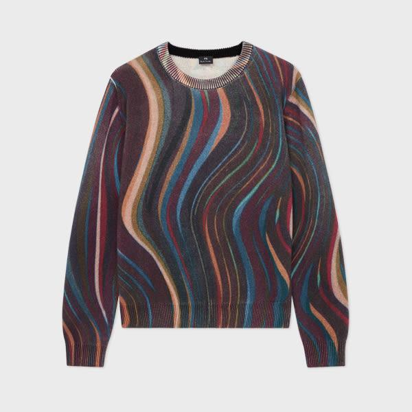 ps paul smith women's midnight swirl sweater black