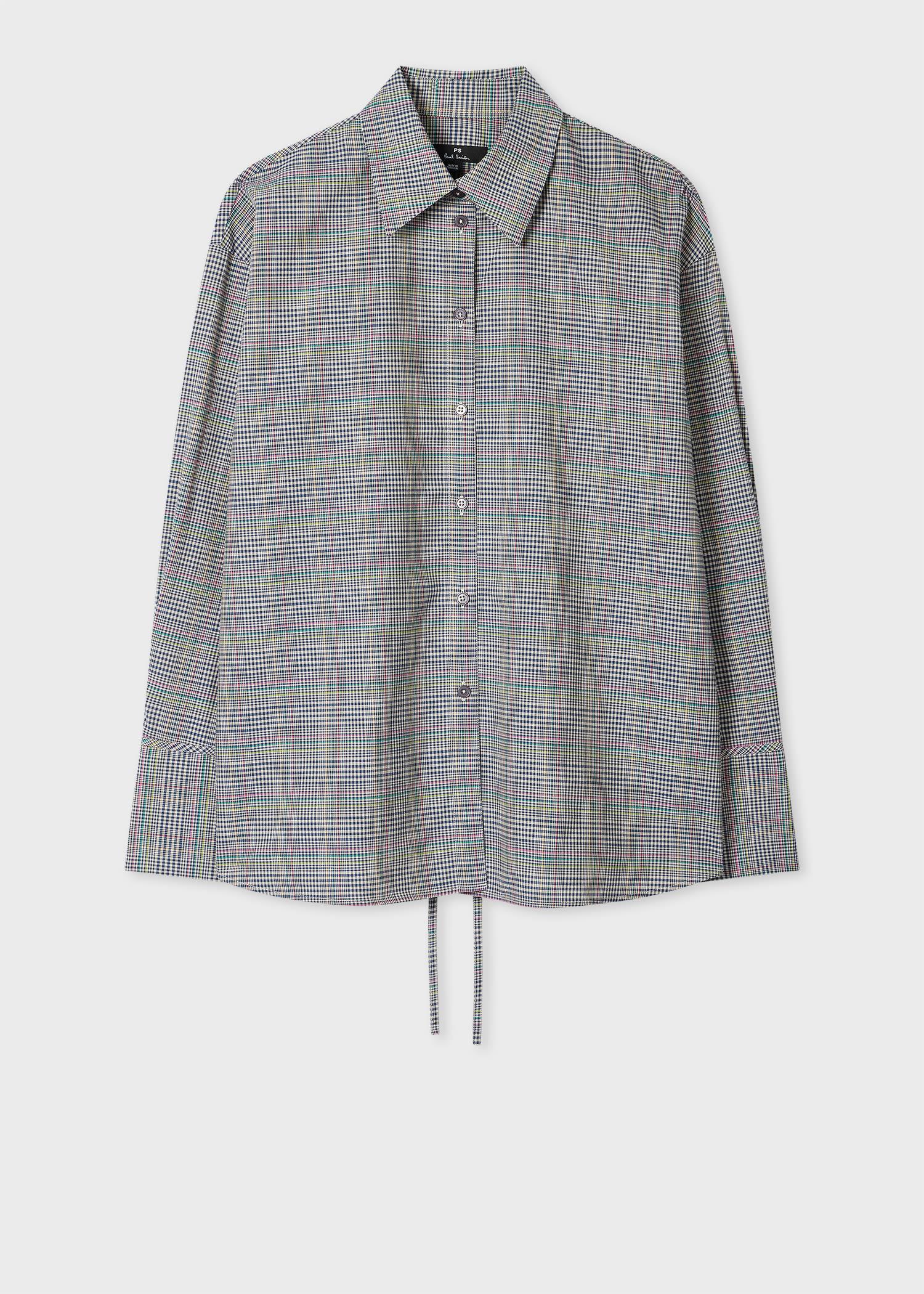 ps paul smith women's multicolour check shirt grey