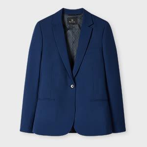ps paul smith women's navy wool blazer blue