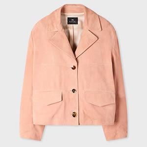 ps paul smith women's pink suede jacket brown
