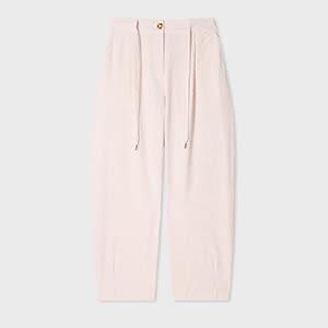 ps paul smith women's stripe seersucker trousers white