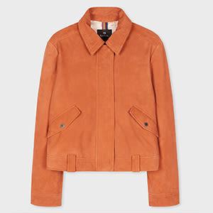 ps paul smith women's terracotta suede jacket orange