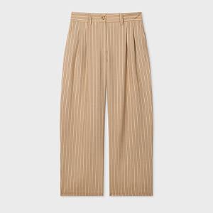 ps paul smith women's wool brown stripe trousers