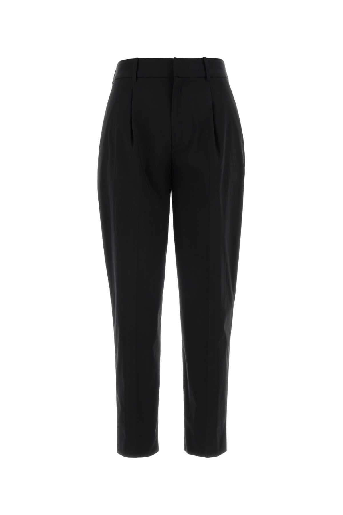 pt torino black stretch cotton blend daisy pant