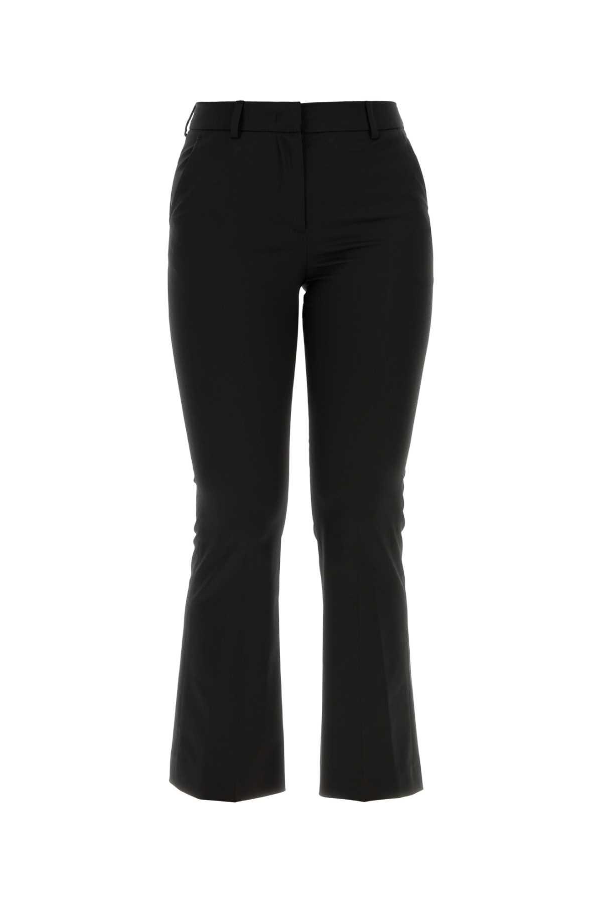 pt torino black stretch polyester blend pant