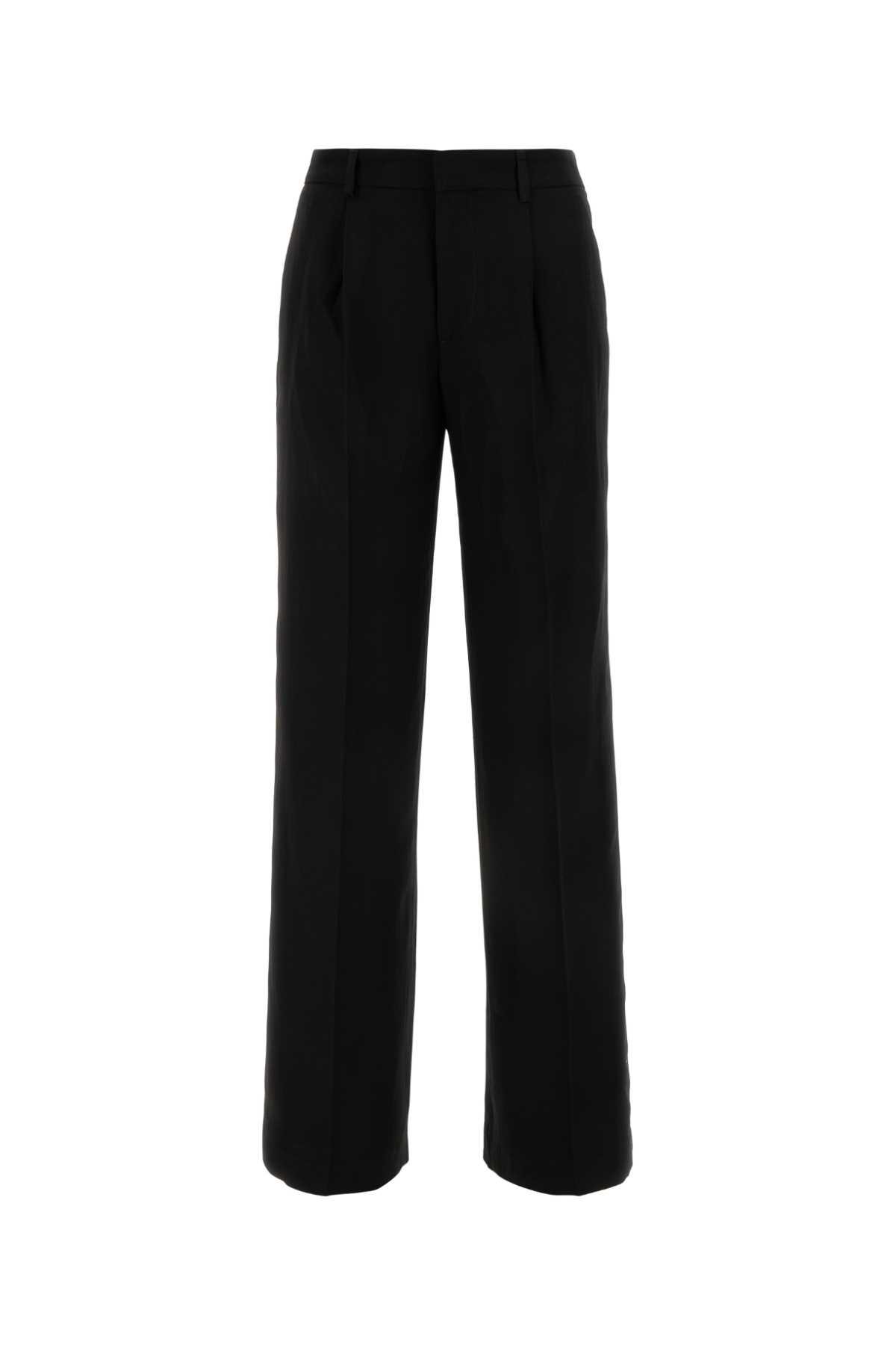 pt torino black viscose blend pant