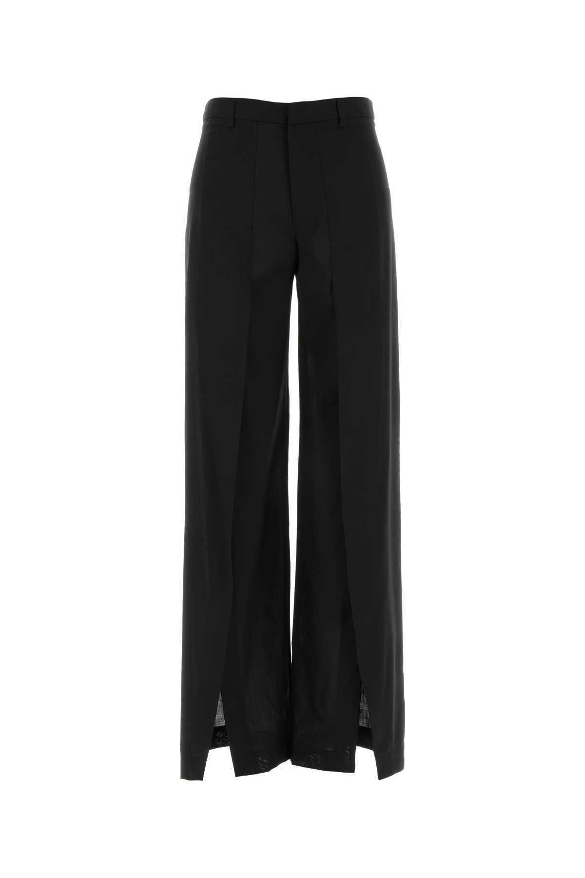 pt torino black wool renee palazzo pant
