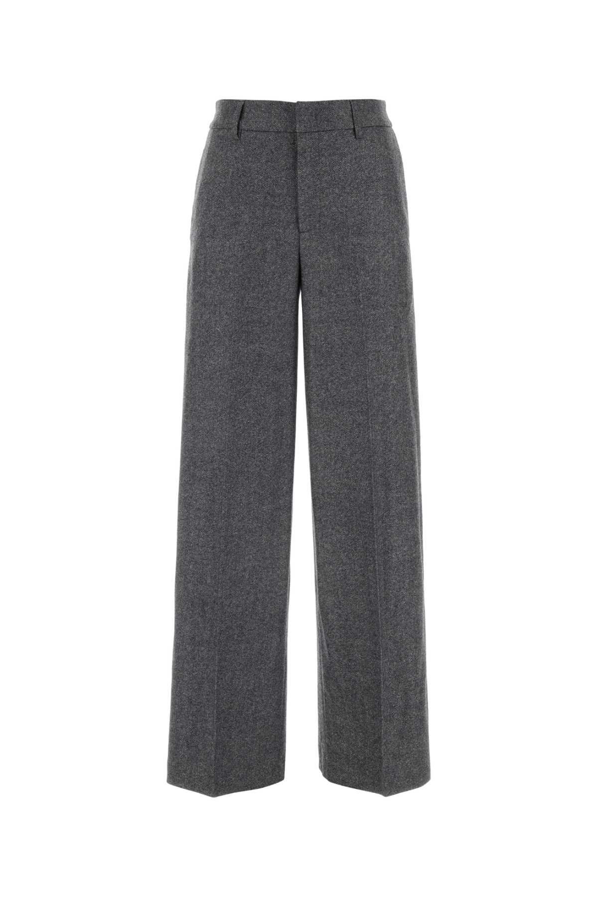 pt torino grey stretch wool blend palazzo pant