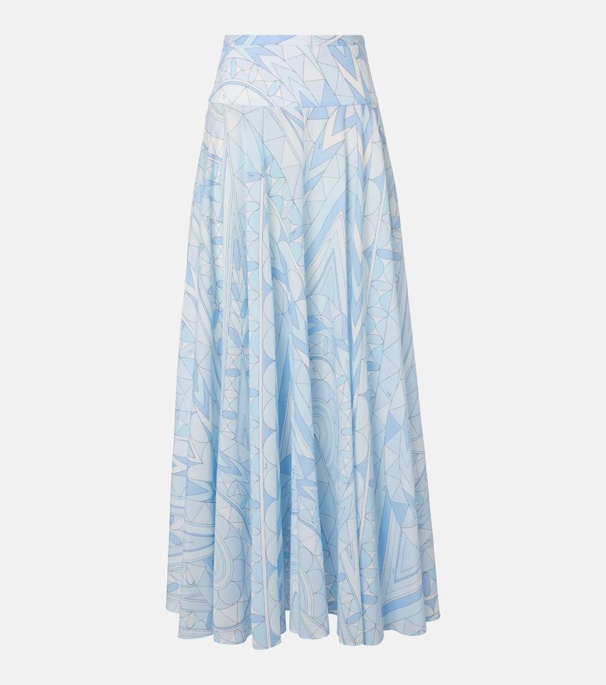 pucci angoli cotton maxi skirt