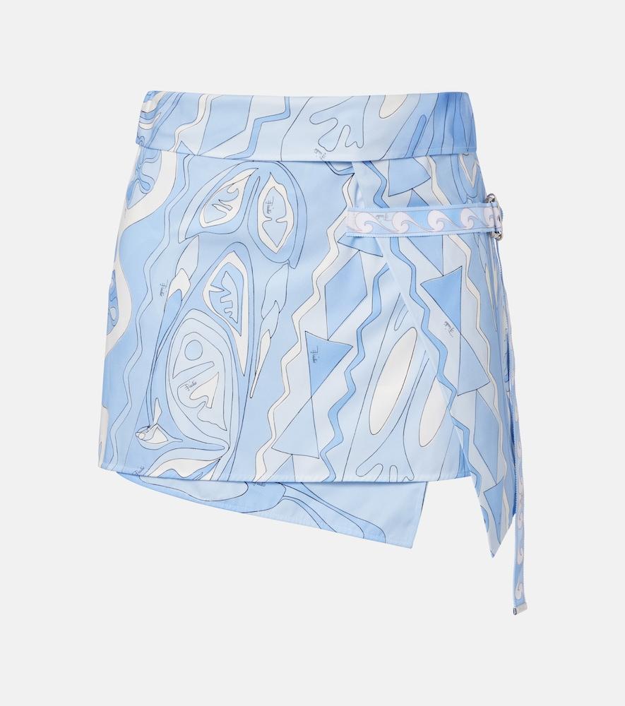 pucci angoli cotton wrap skirt
