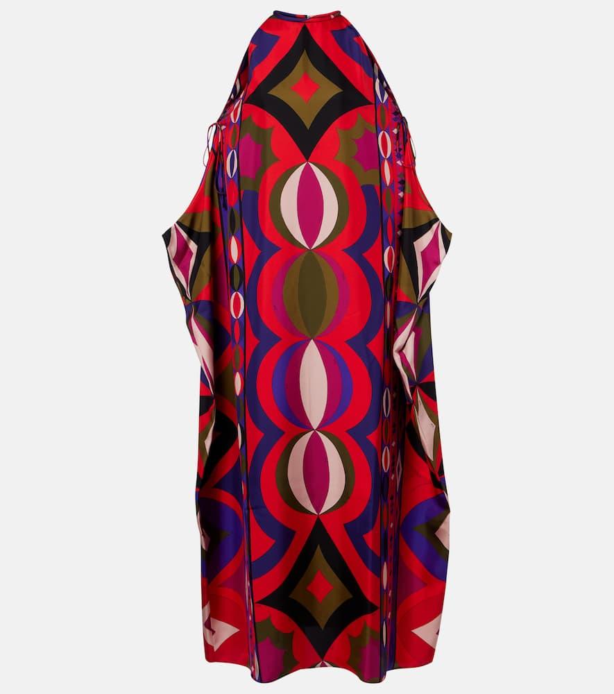 pucci collane cutout silk kaftan