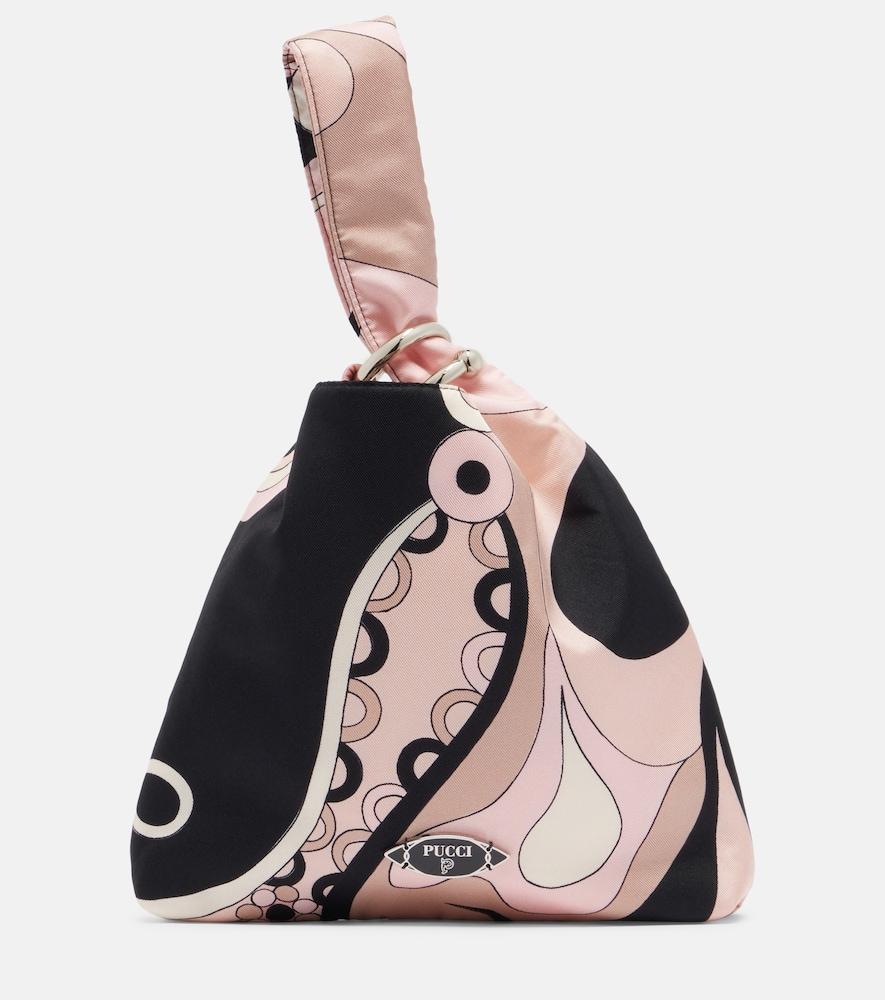 pucci emilio orchidee silk twill top