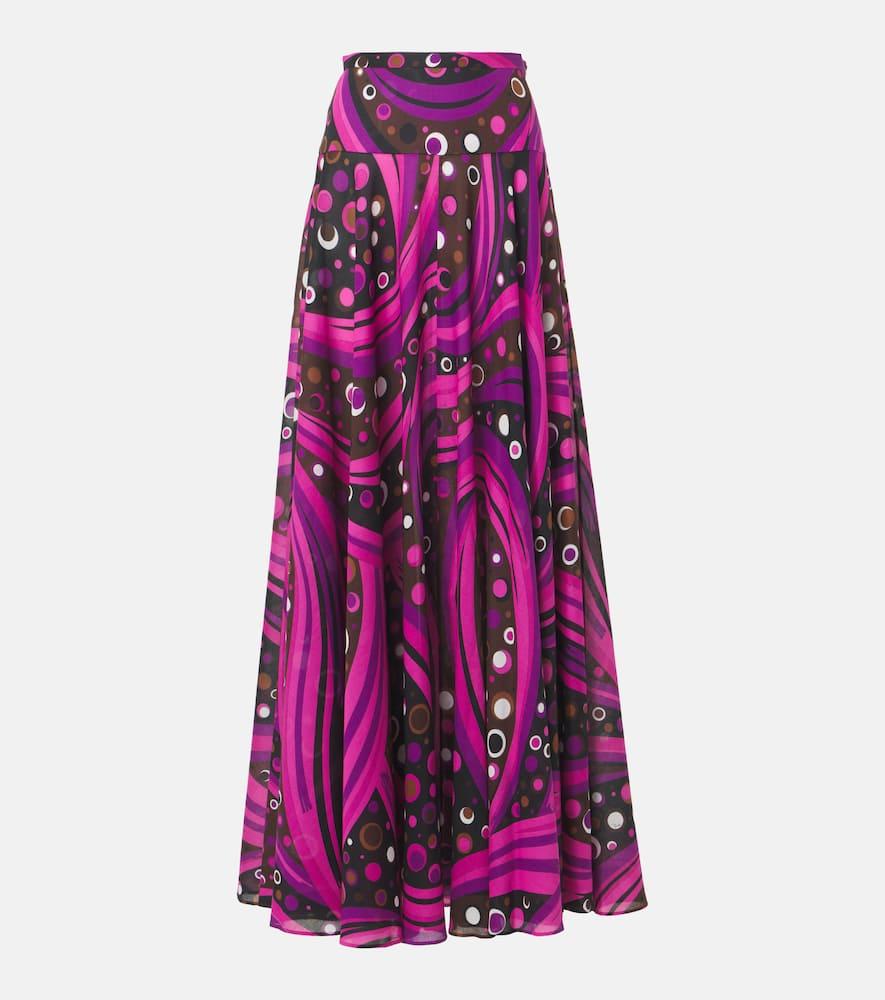 pucci fontane cotton muslin maxi skirt