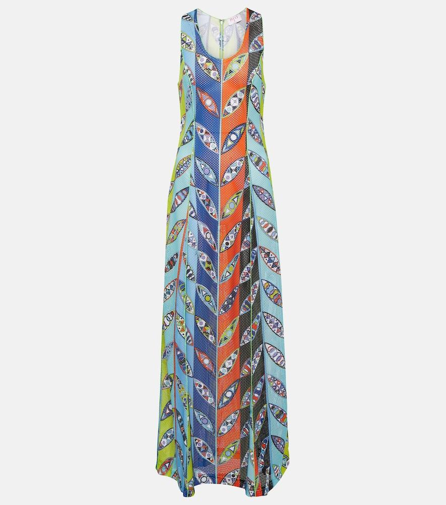 pucci girandole mesh maxi dress