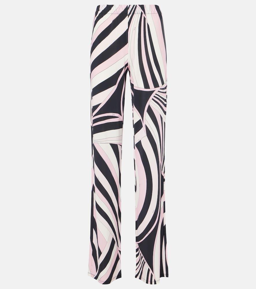 pucci iride jersey satin straight pants