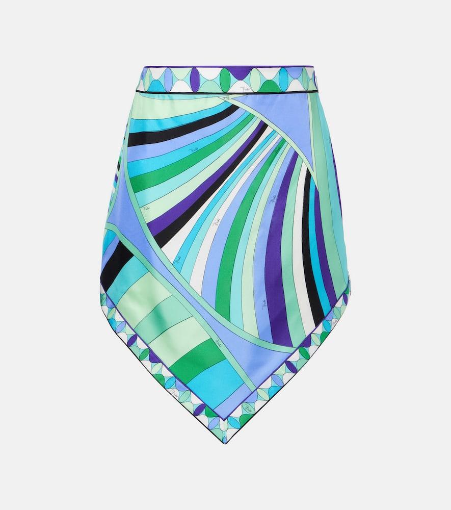 pucci iride printed silk mini skirt
