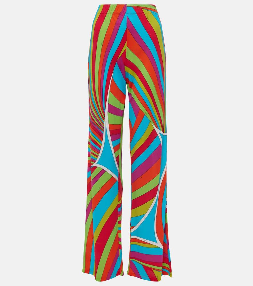 pucci iride printed straight pants