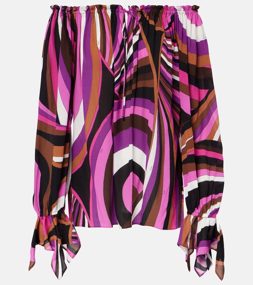 pucci iride printed top
