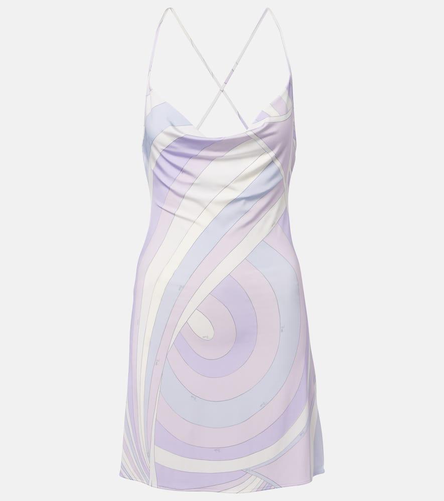 pucci iride satin jersey minidress