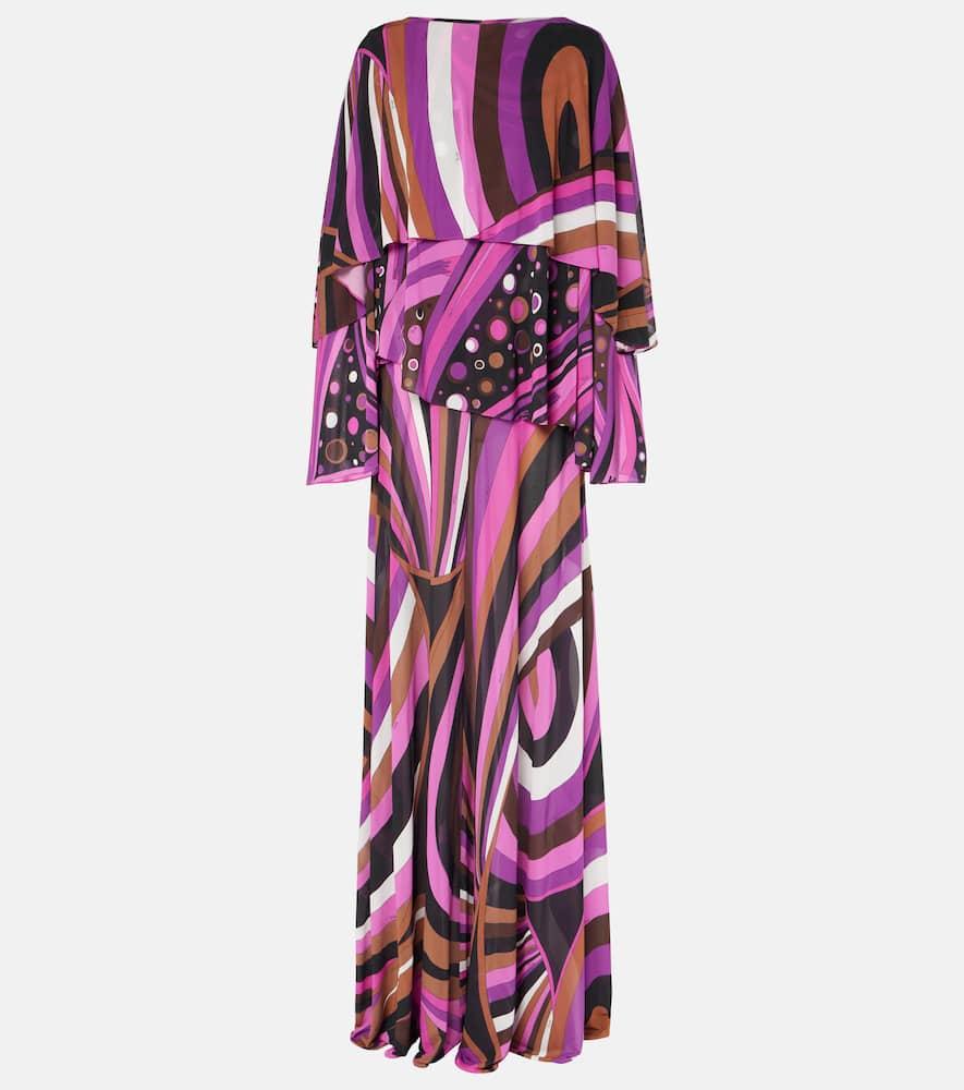 pucci iride silk maxi dress